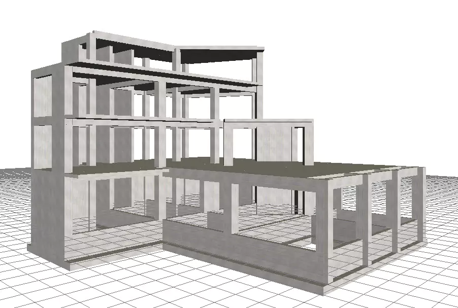 Τρισδιάστατη απεικόνιση στατικής μελέτης στην Πολίχνη
