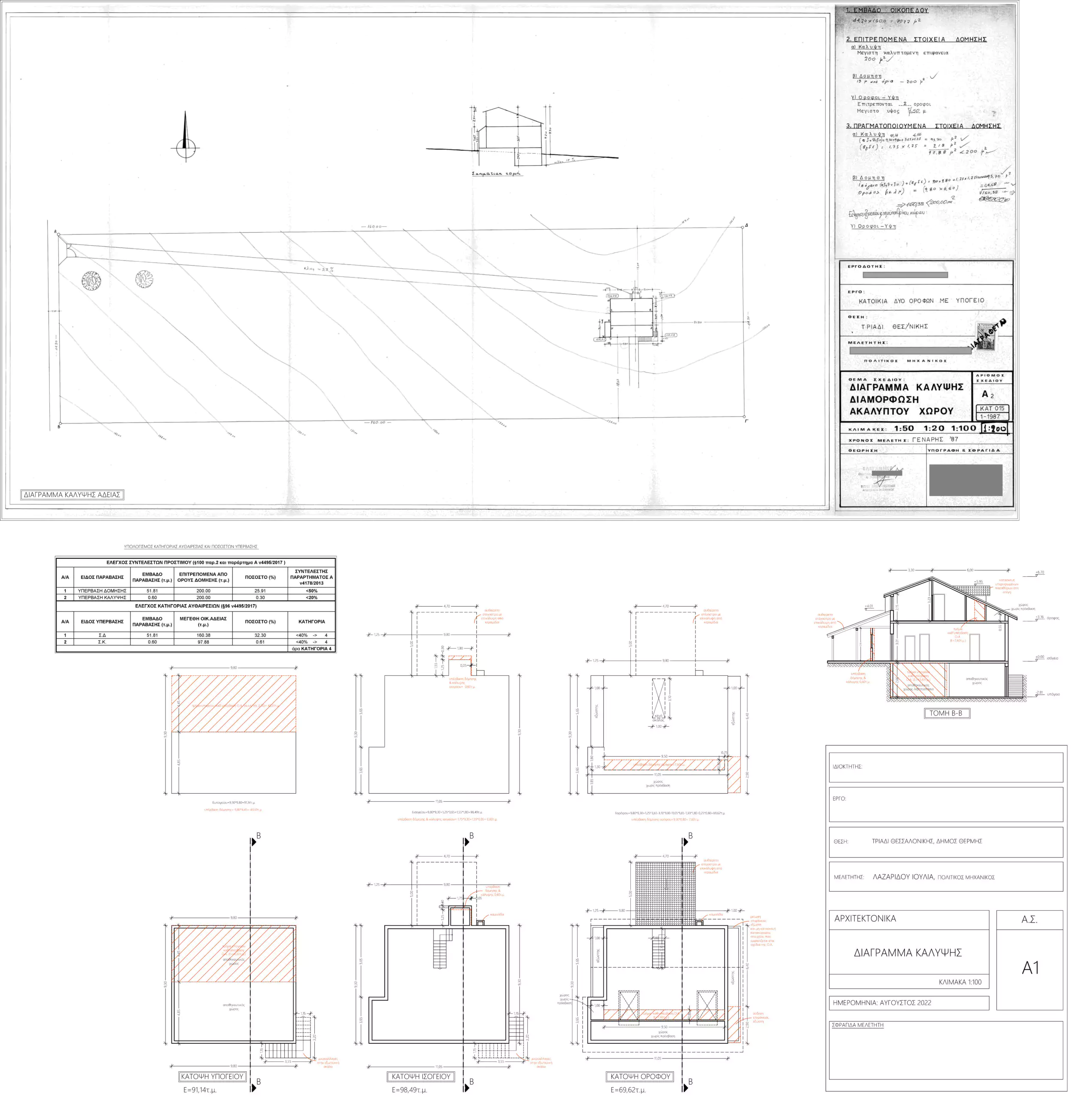Τακτοποίηση μονοκατοικίας στο Τριάδι - Σχέδιο 1